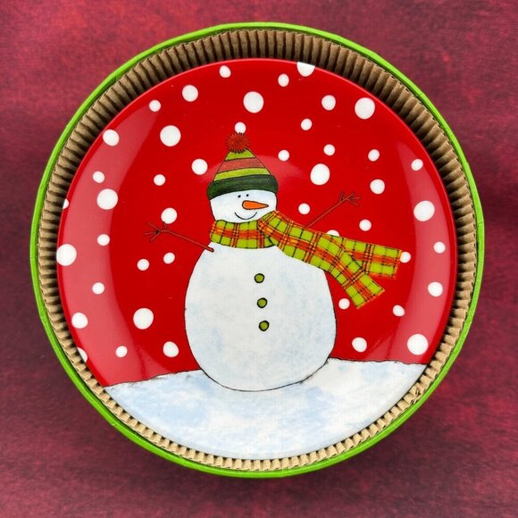 BIA CORDON BLEU SNOWMAN CHRISTMAS SET OF 4 PORCELAIN PLATES - Picture 3 of 9